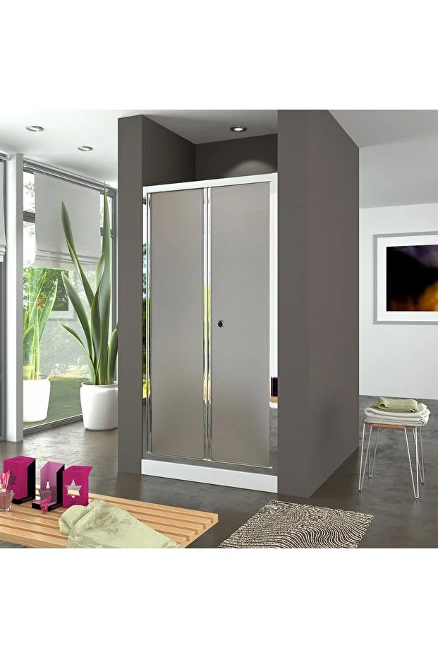 Duşakabin Ön Cephe Katlanır Akordiyon Kapı Buzlu Cam Yükseklik 190cm